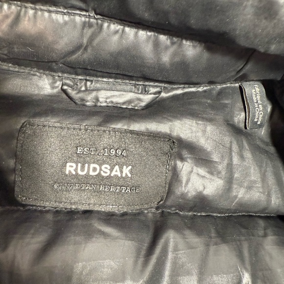 Rudsak Black Glossy Down Puffer Short Puffer Coat Size PS - Picture 7 of 14